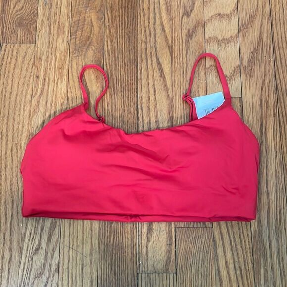 Andie Swim The Maui Bikini Top Cherry Red NWT Swimsuit Minimalist - Picture 4 of 6